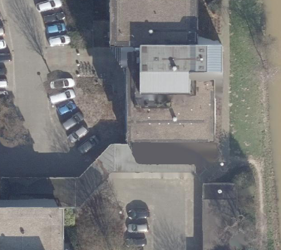True ortho Luchtfoto op daksegment