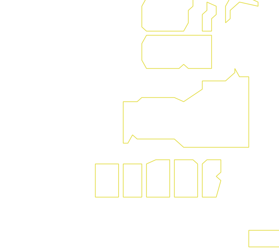 Daksegment ingezoomd met contourlijnen en structuurweergave