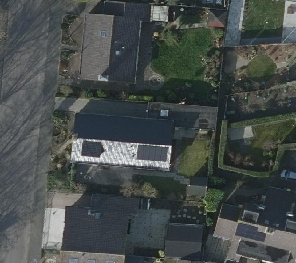 True ortho Luchtfoto op daksegment