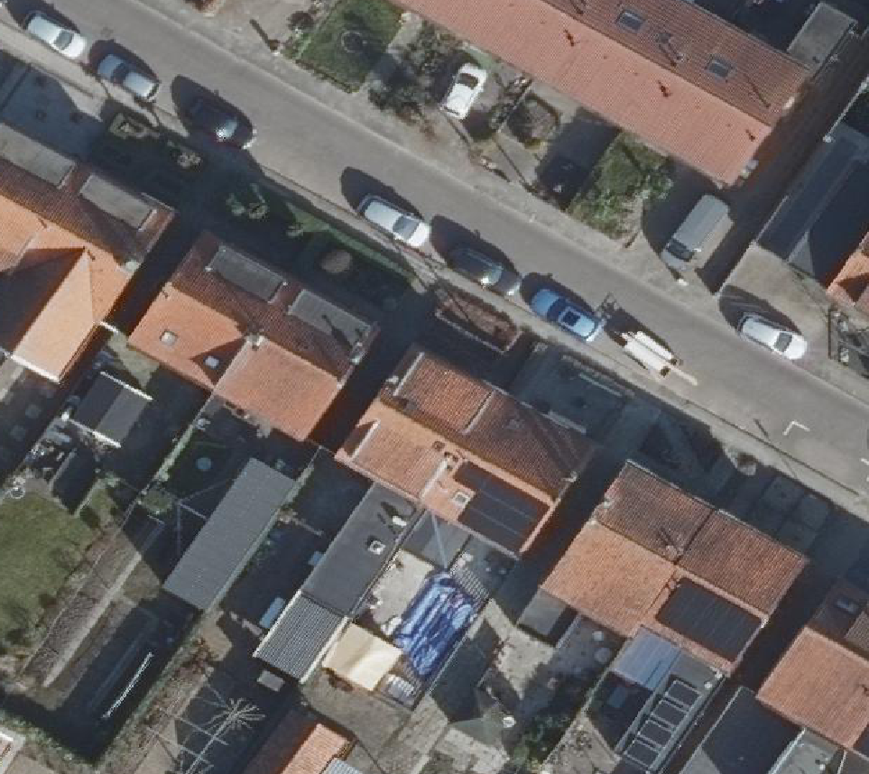 True ortho Luchtfoto op daksegment