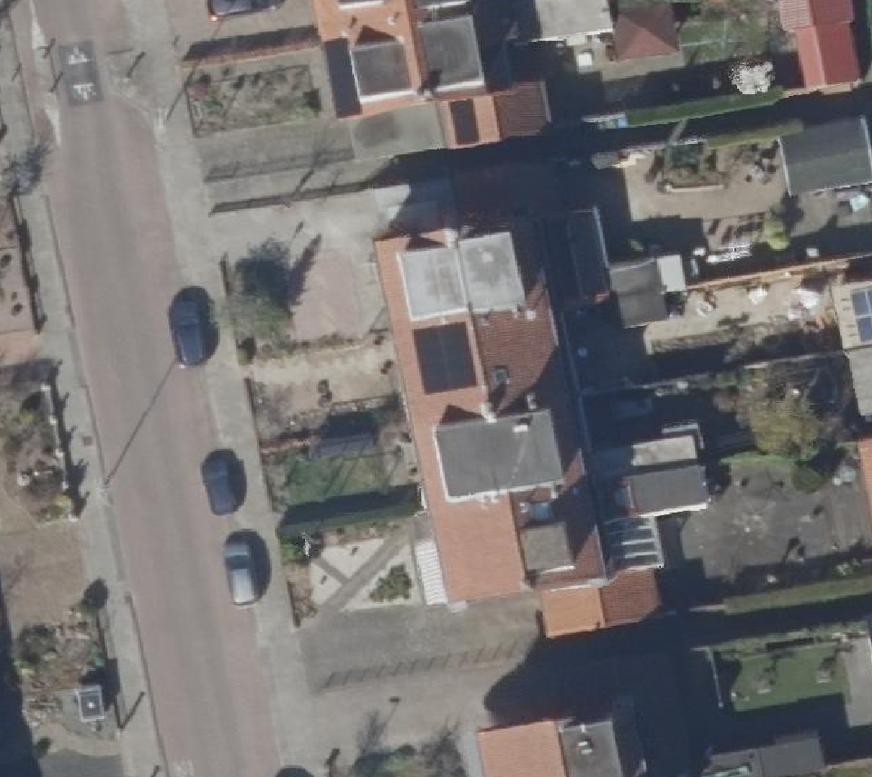 True ortho Luchtfoto op daksegment