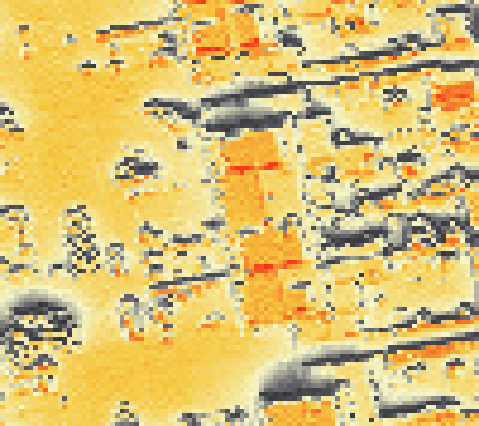 PV-irradiatie op daksegment met intensiteitsverdeling van zonlicht