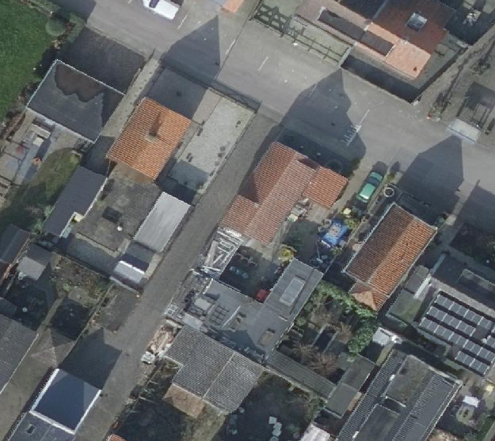 True ortho Luchtfoto op daksegment