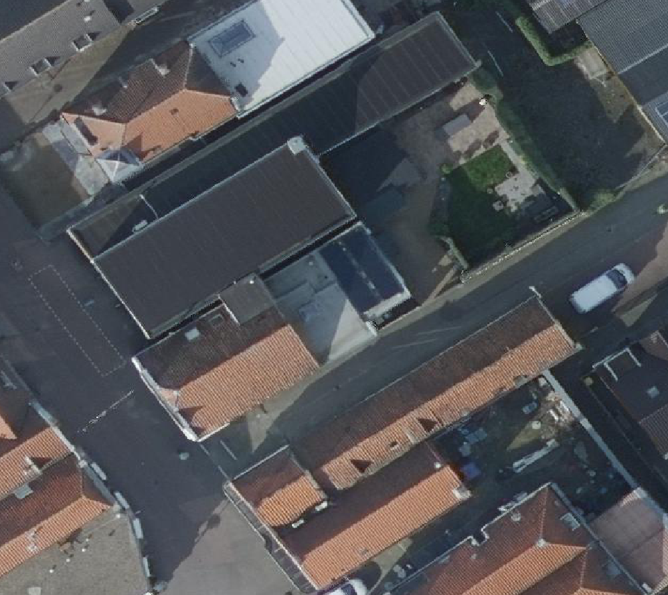 True ortho Luchtfoto op daksegment