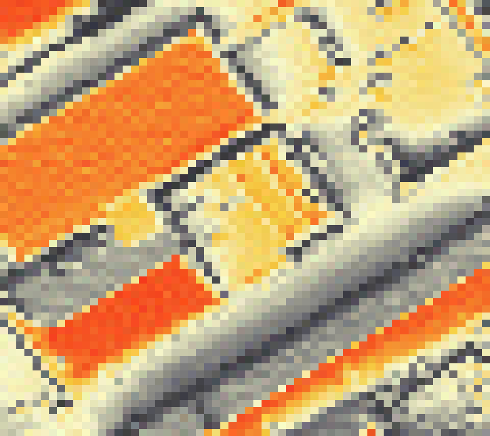 PV-irradiatie op daksegment ingezoomd met intensiteitsverdeling van zonlicht