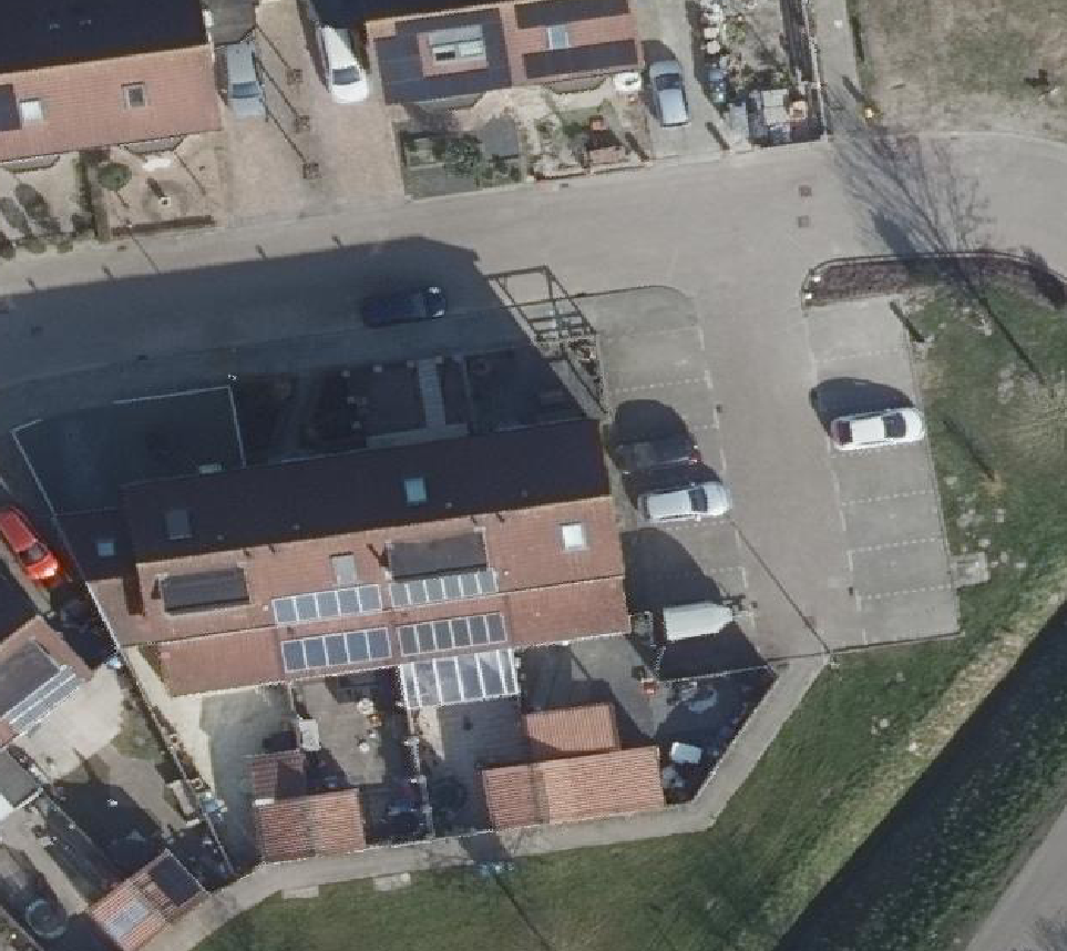 True ortho Luchtfoto op daksegment