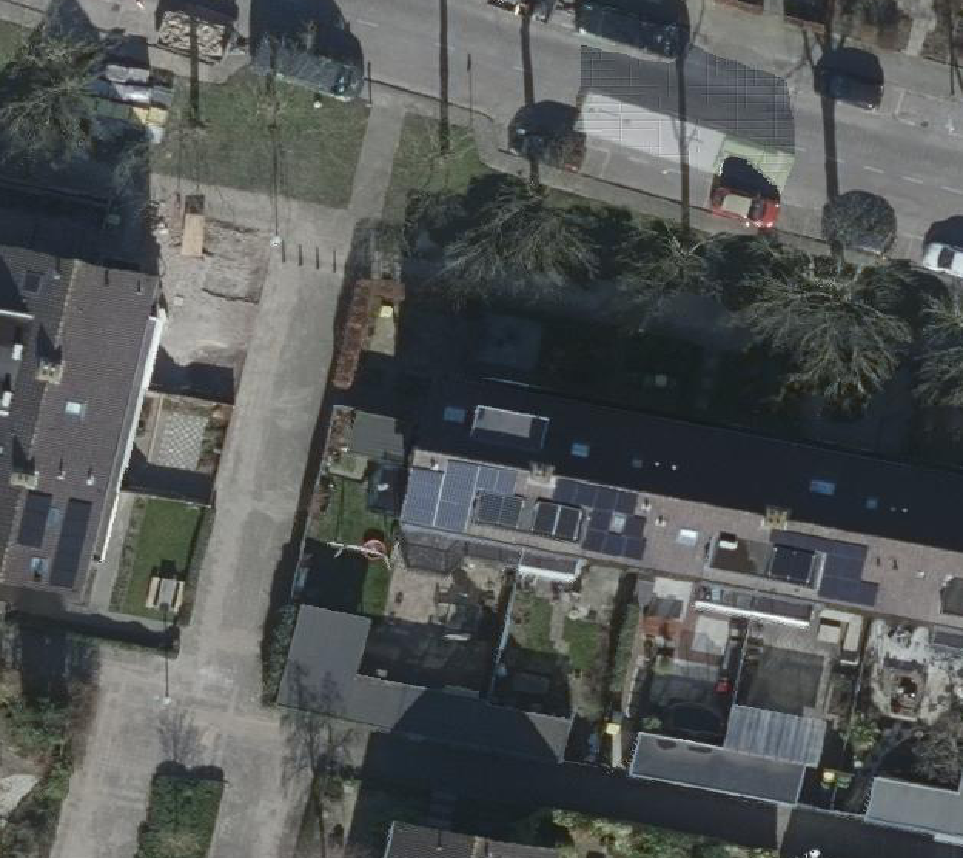 True ortho Luchtfoto op daksegment