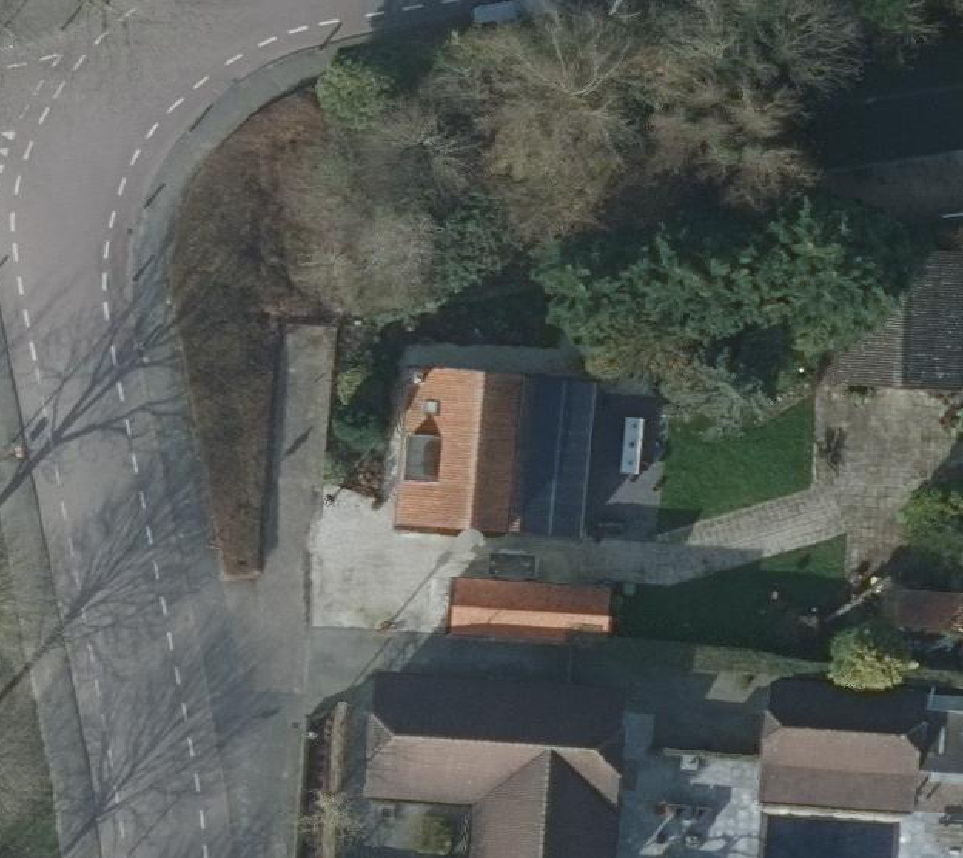 True ortho Luchtfoto op daksegment