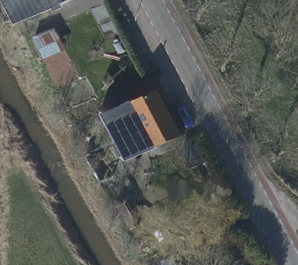 True ortho Luchtfoto op daksegment