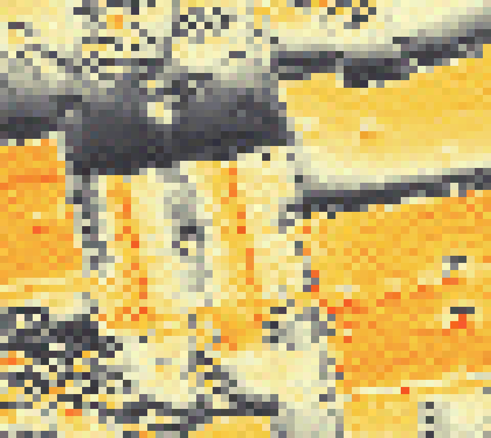 PV-irradiatie op daksegment ingezoomd met intensiteitsverdeling van zonlicht