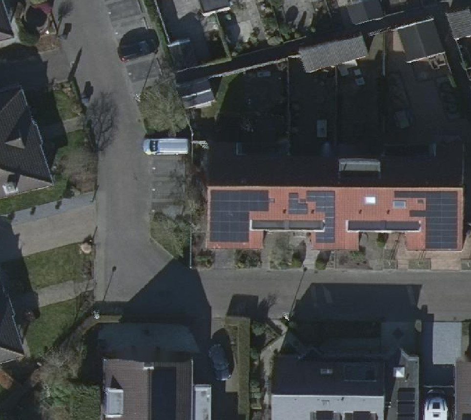 True ortho Luchtfoto op daksegment