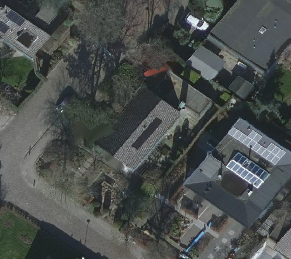 True ortho Luchtfoto op daksegment