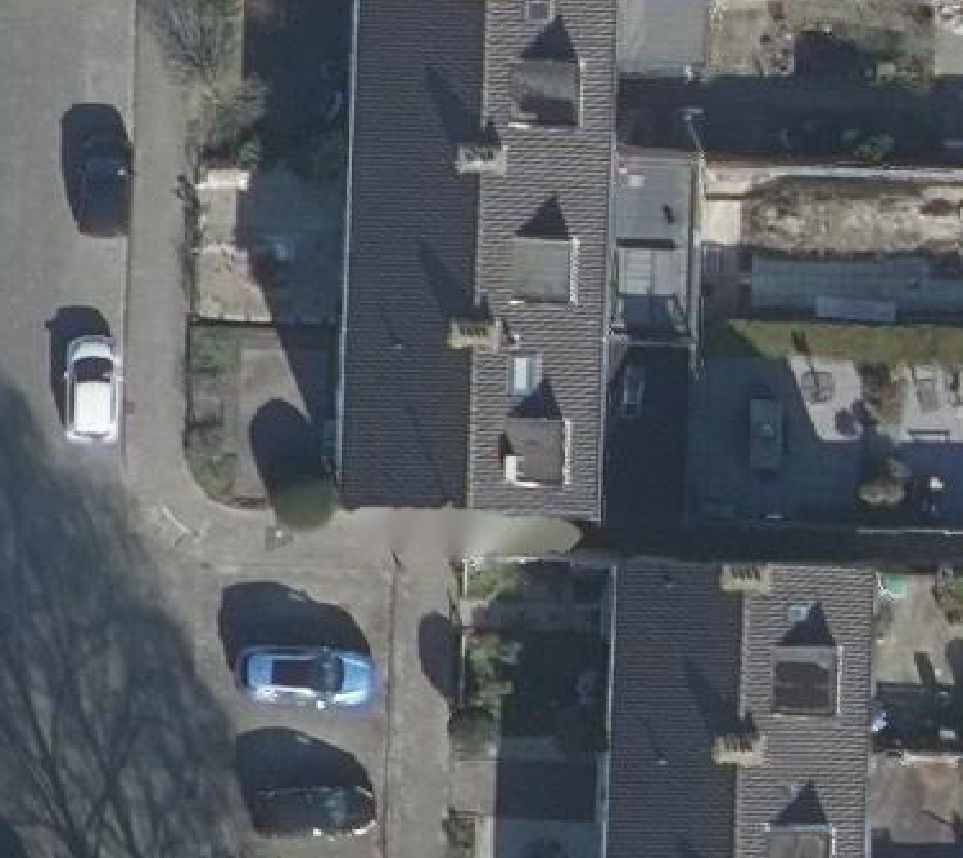 True ortho luchtfoto van Barendrecht met zicht op woning