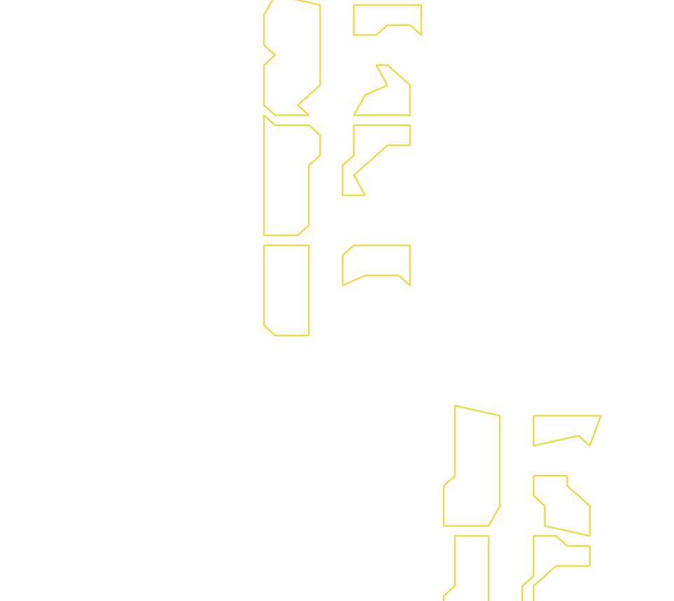 Daksegment ingezoomd met contourlijnen en structuurweergave
