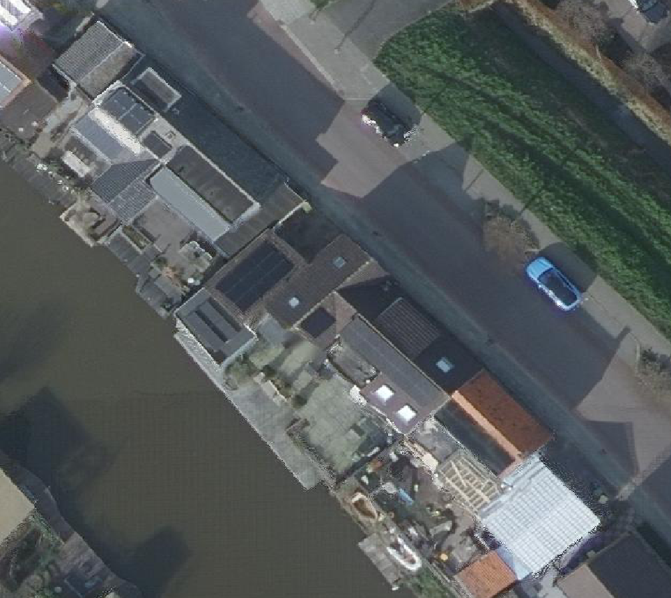 True ortho Luchtfoto op daksegment