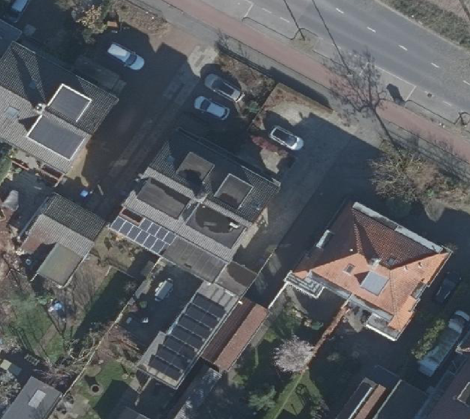 True ortho Luchtfoto op daksegment