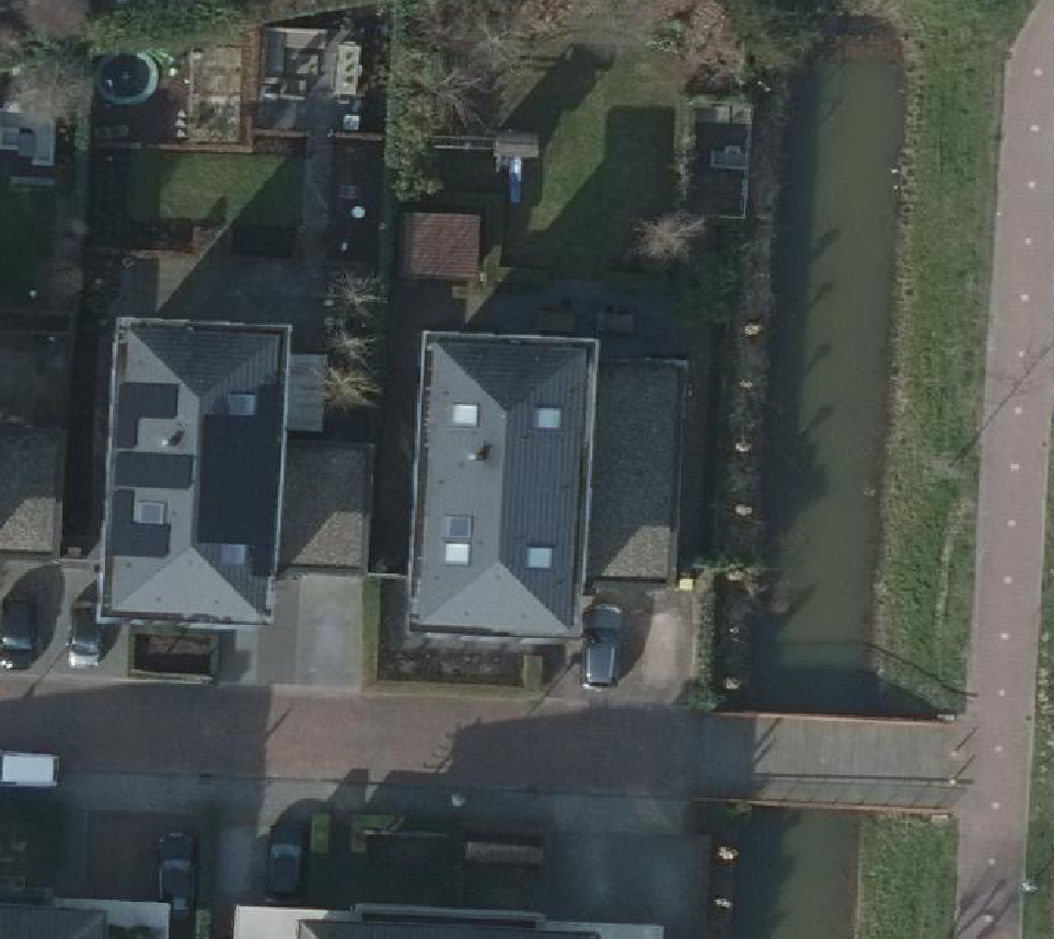 True ortho Luchtfoto op daksegment