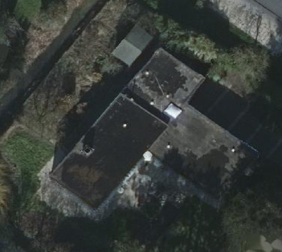 True ortho Luchtfoto op daksegment ingezoomd