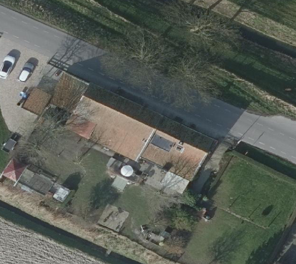 True ortho Luchtfoto op daksegment