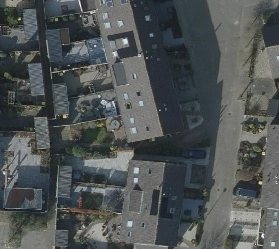 True ortho Luchtfoto op daksegment