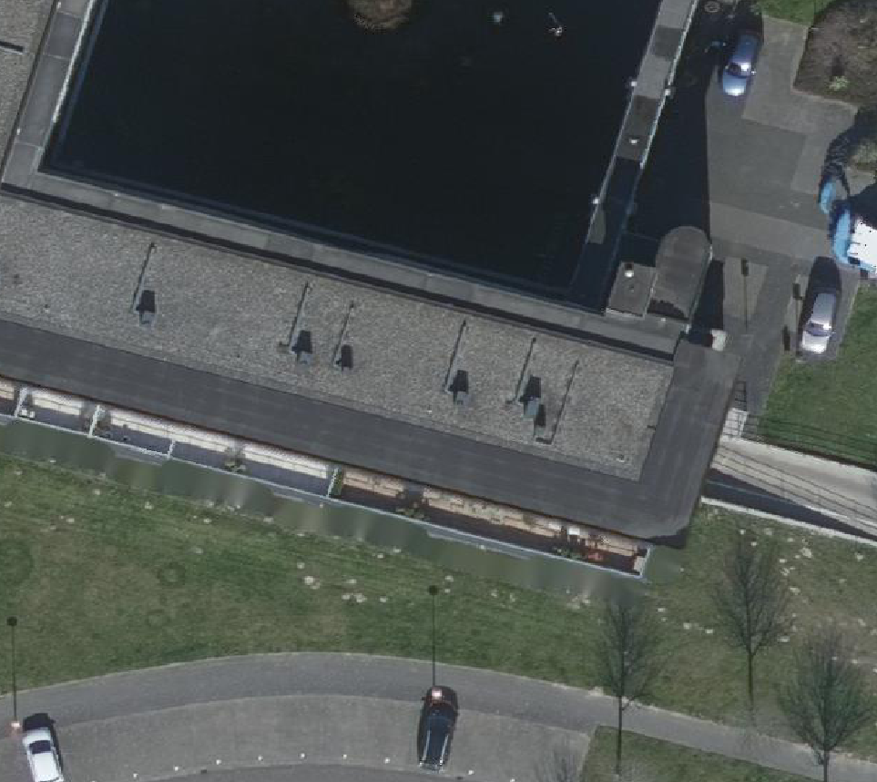 True ortho Luchtfoto op daksegment