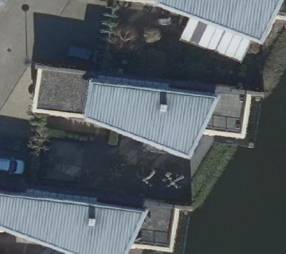 True ortho luchtfoto van Oud-Beijerland met zicht op woning