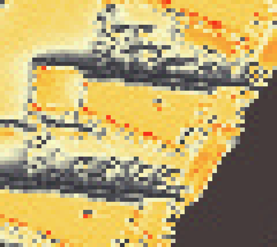 PV-irradiatie op daksegment ingezoomd met intensiteitsverdeling van zonlicht