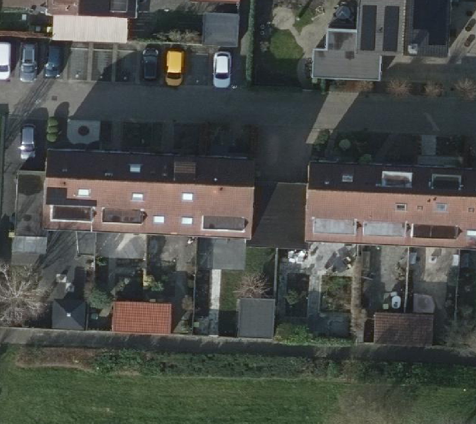 True ortho Luchtfoto op daksegment