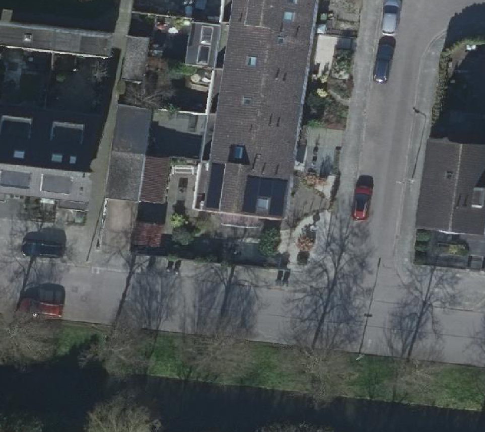 True ortho Luchtfoto op daksegment