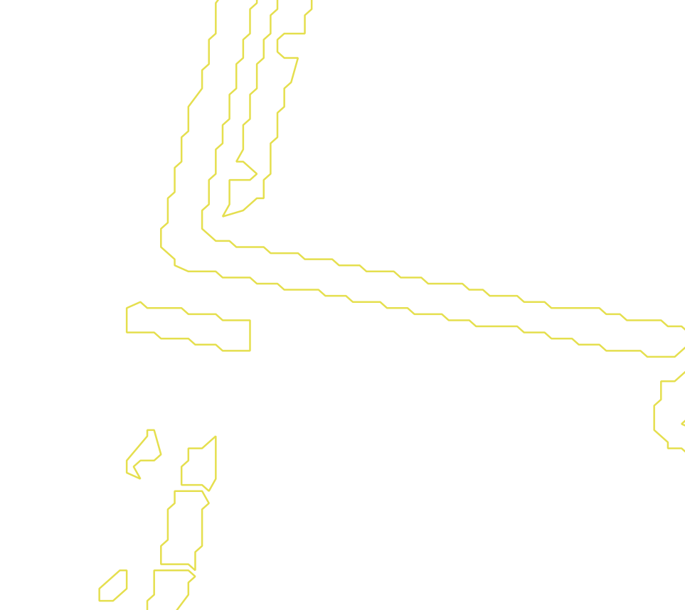 Daksegment met contourlijnen en structuurweergave