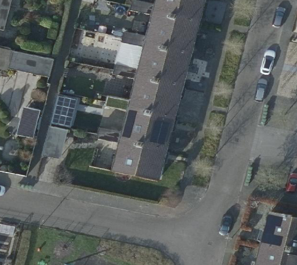 True ortho Luchtfoto op daksegment