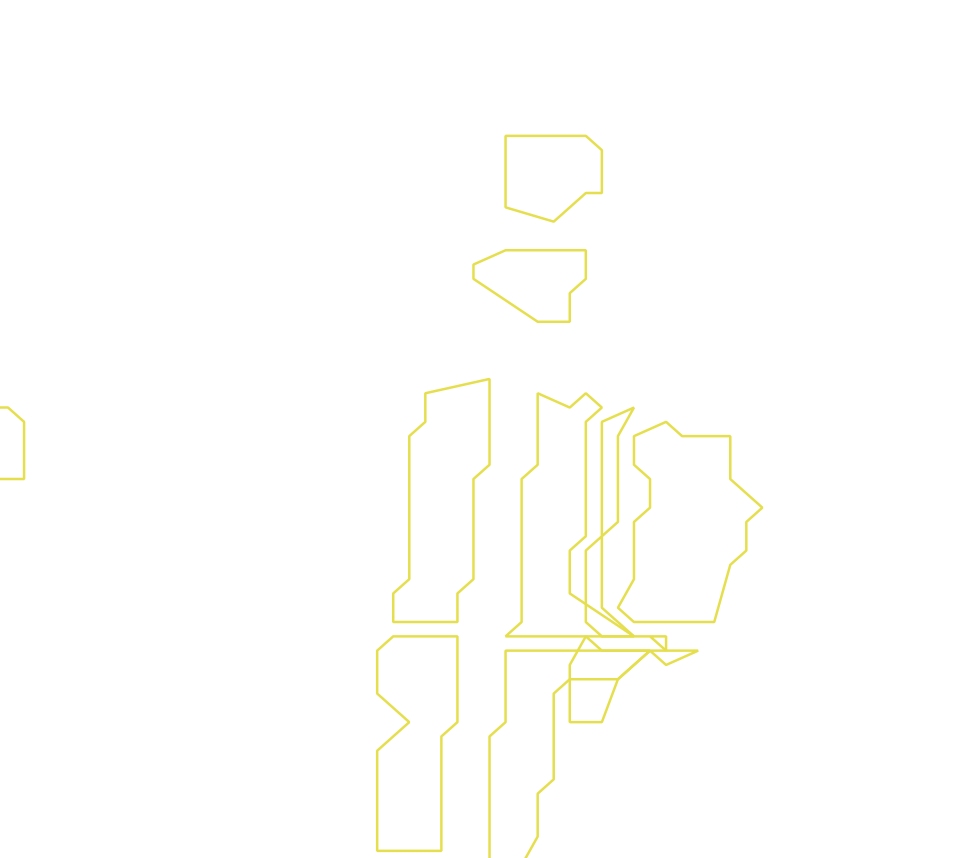 Daksegment ingezoomd met contourlijnen en structuurweergave