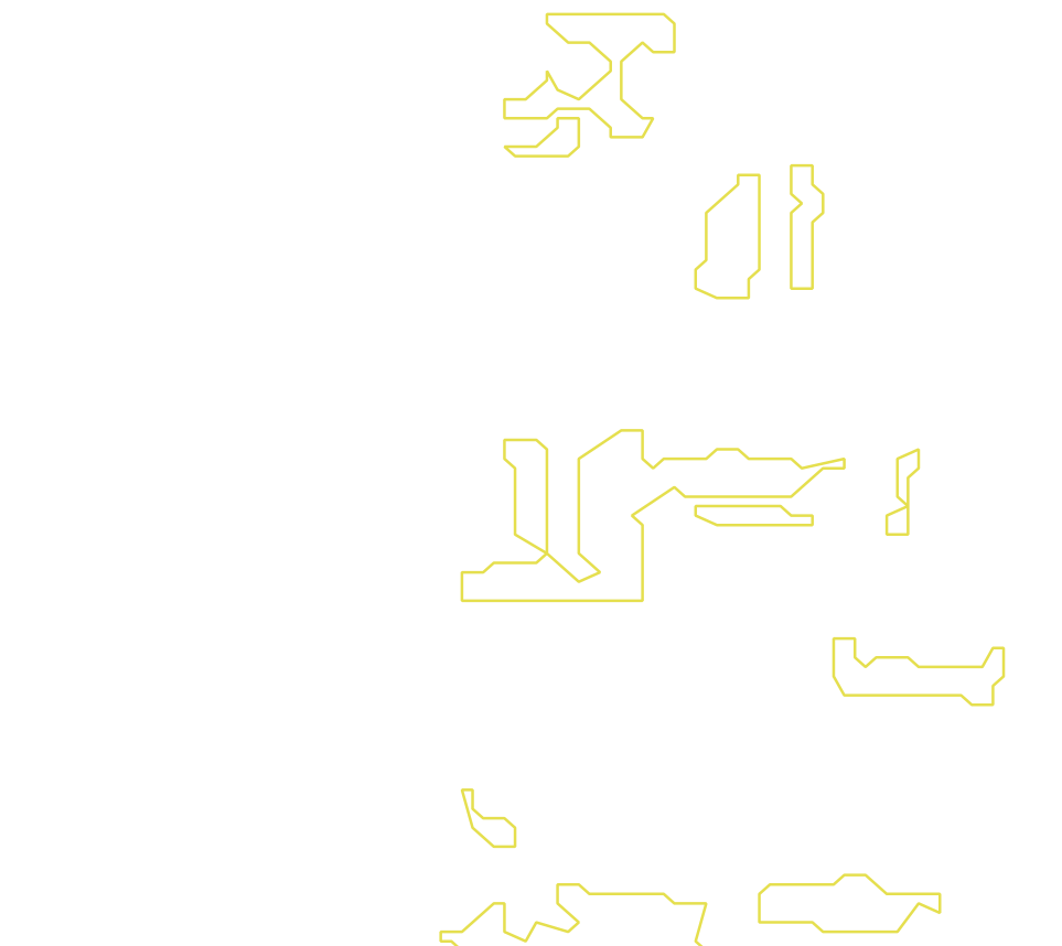 Daksegment met contourlijnen en structuurweergave