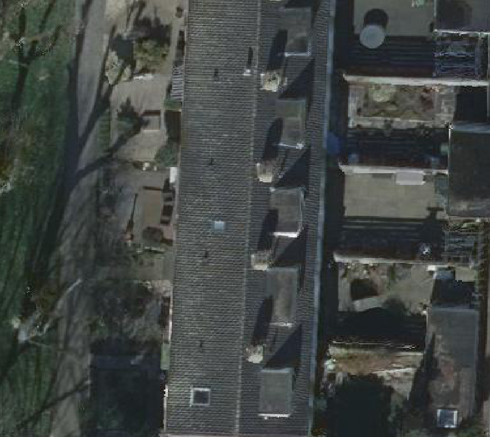 True ortho luchtfoto van Westmaas met zicht op woning