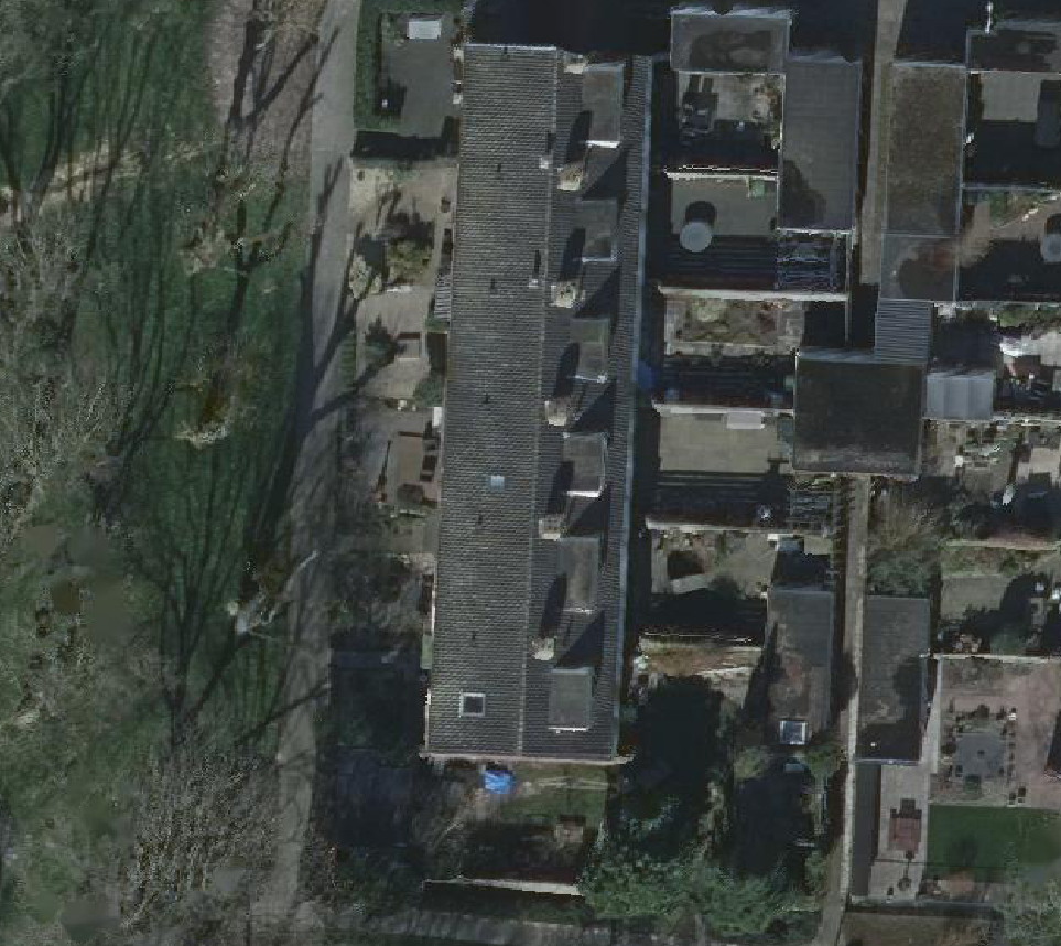 True ortho Luchtfoto op daksegment