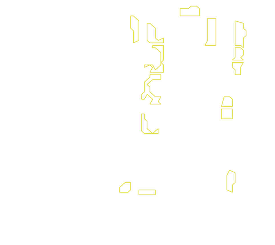 Daksegment met contourlijnen en structuurweergave