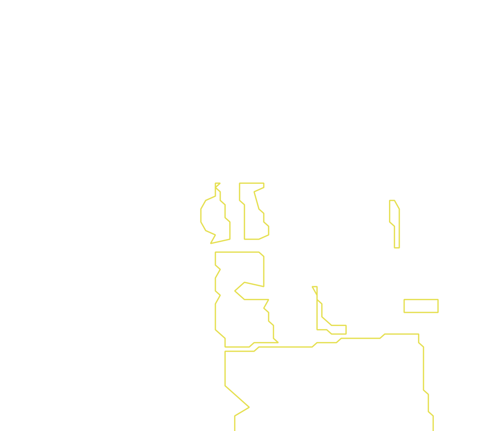 Daksegment met contourlijnen en structuurweergave