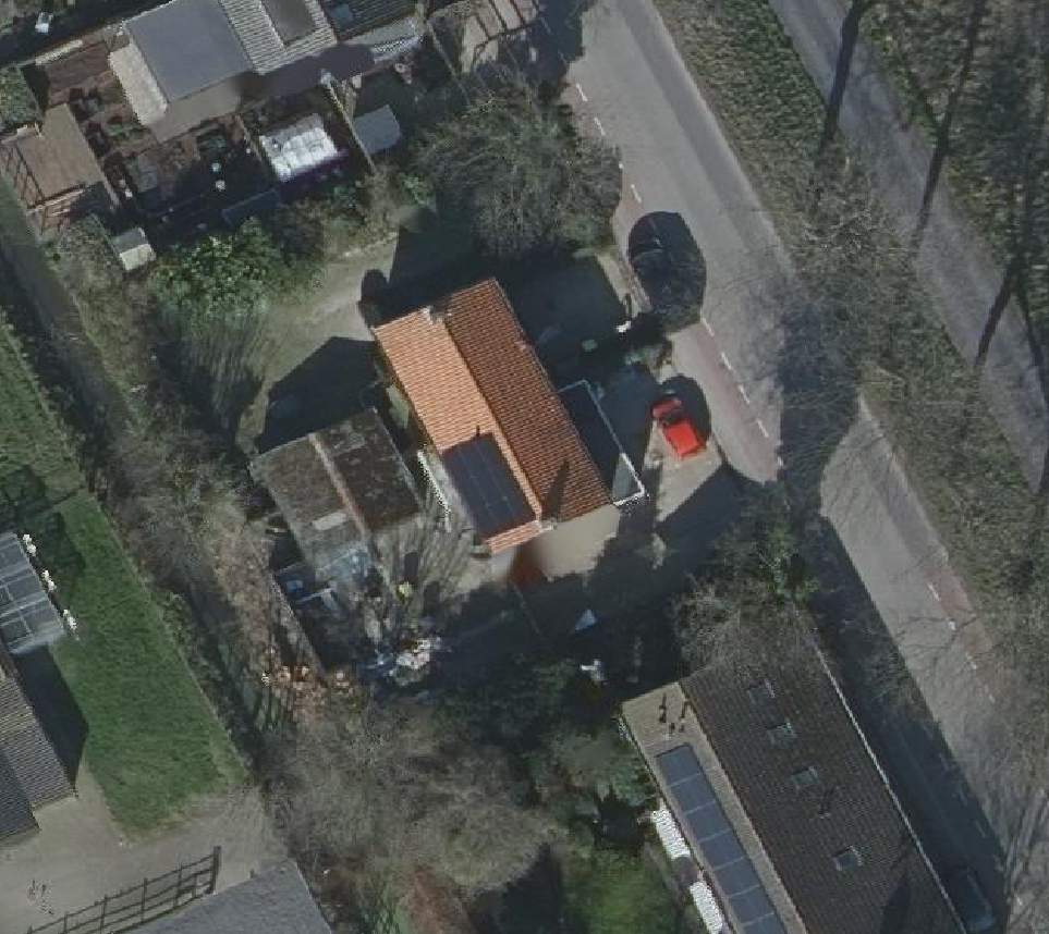 True ortho Luchtfoto op daksegment