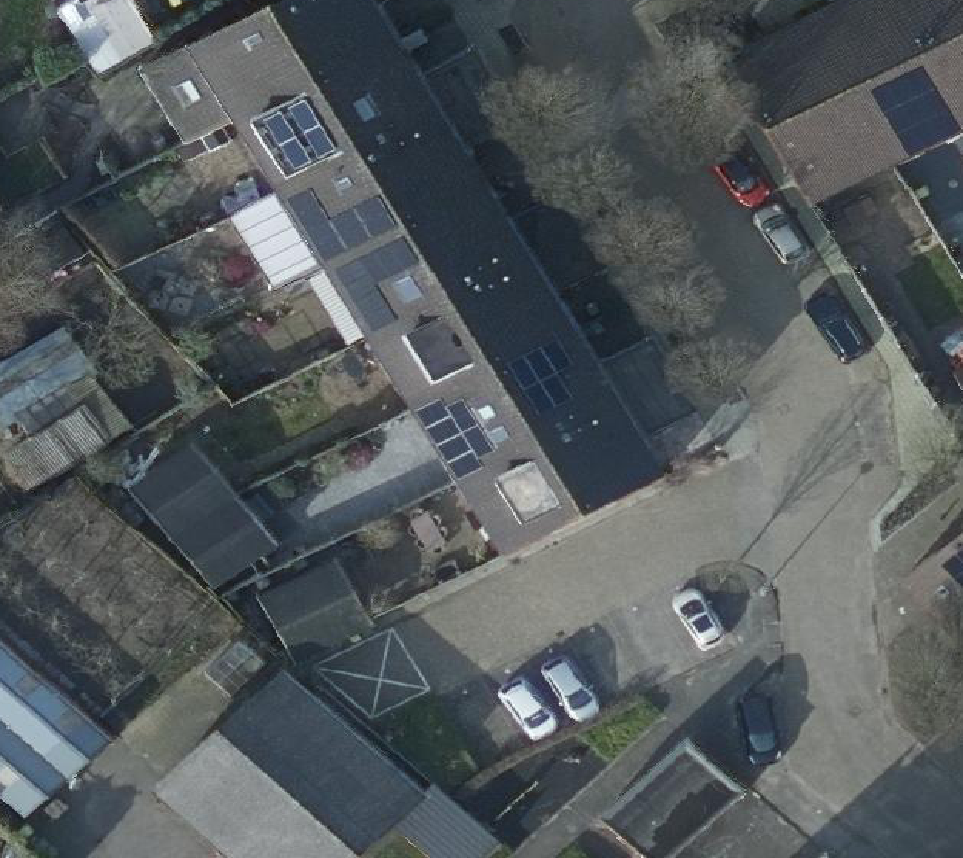 True ortho Luchtfoto op daksegment