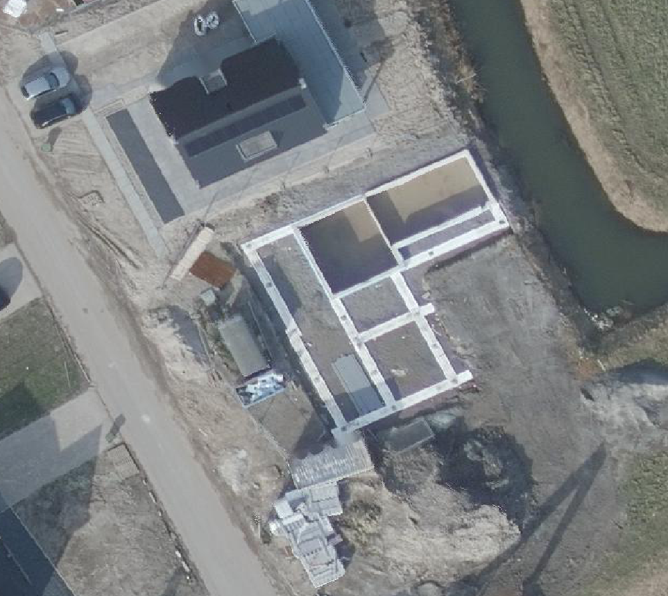 True ortho Luchtfoto op daksegment