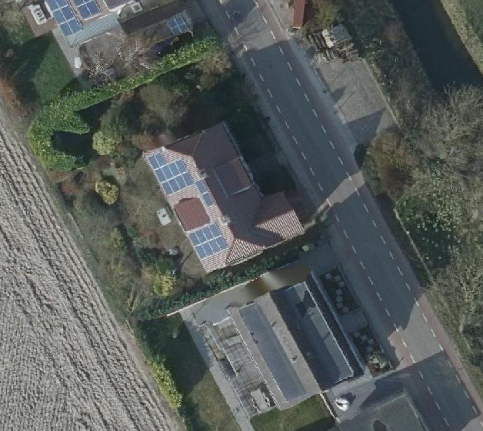 True ortho Luchtfoto op daksegment
