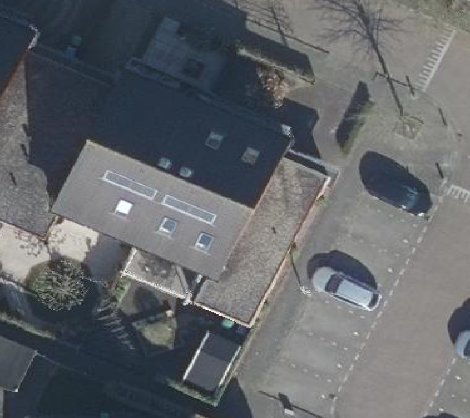 True ortho luchtfoto van Barendrecht met zicht op woning