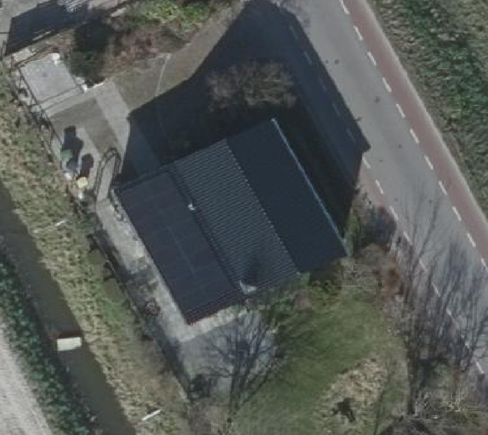 True ortho luchtfoto van Piershil met zicht op woning