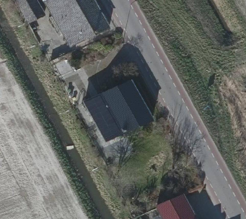 True ortho Luchtfoto op daksegment