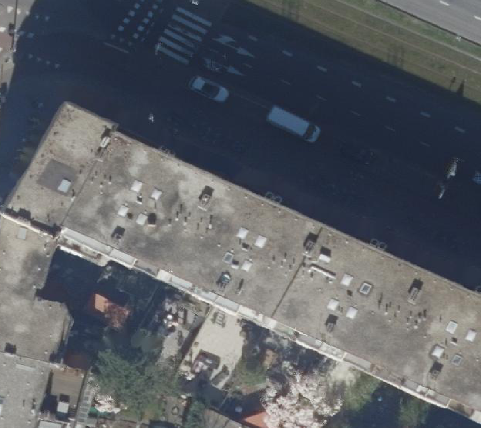 True ortho Luchtfoto op daksegment