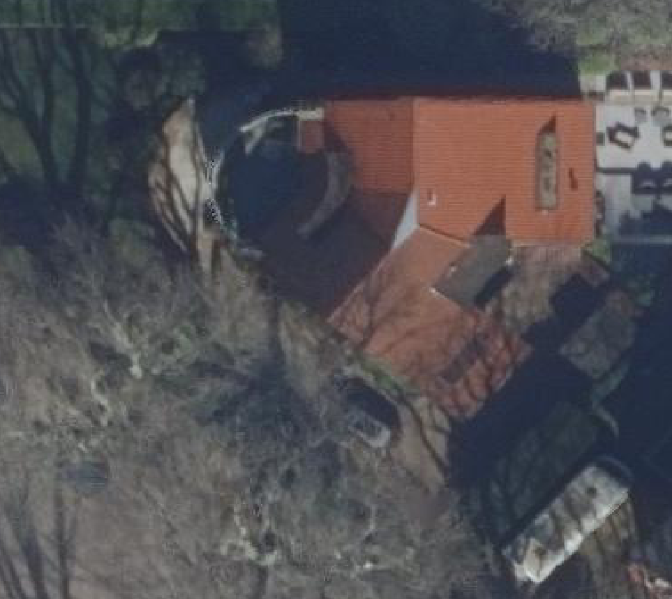 True ortho Luchtfoto op daksegment ingezoomd