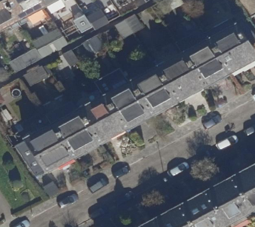 True ortho Luchtfoto op daksegment