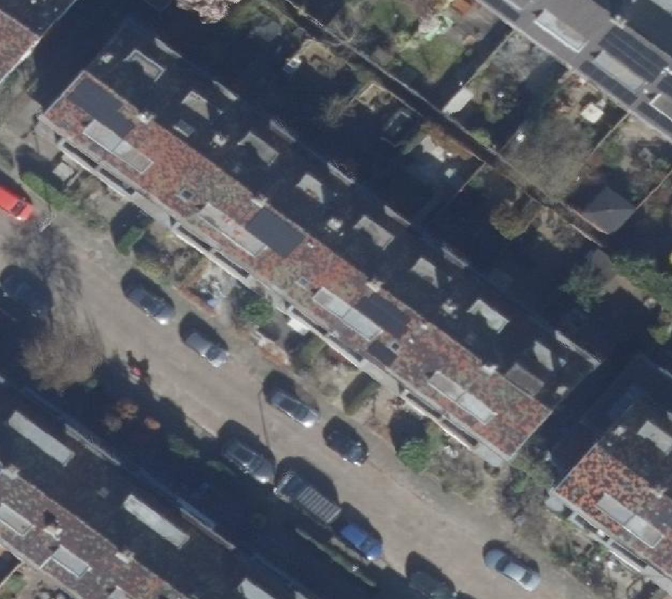 True ortho Luchtfoto op daksegment