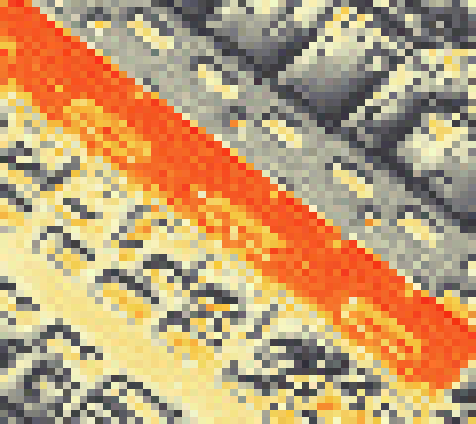 PV-irradiatie op daksegment ingezoomd met intensiteitsverdeling van zonlicht