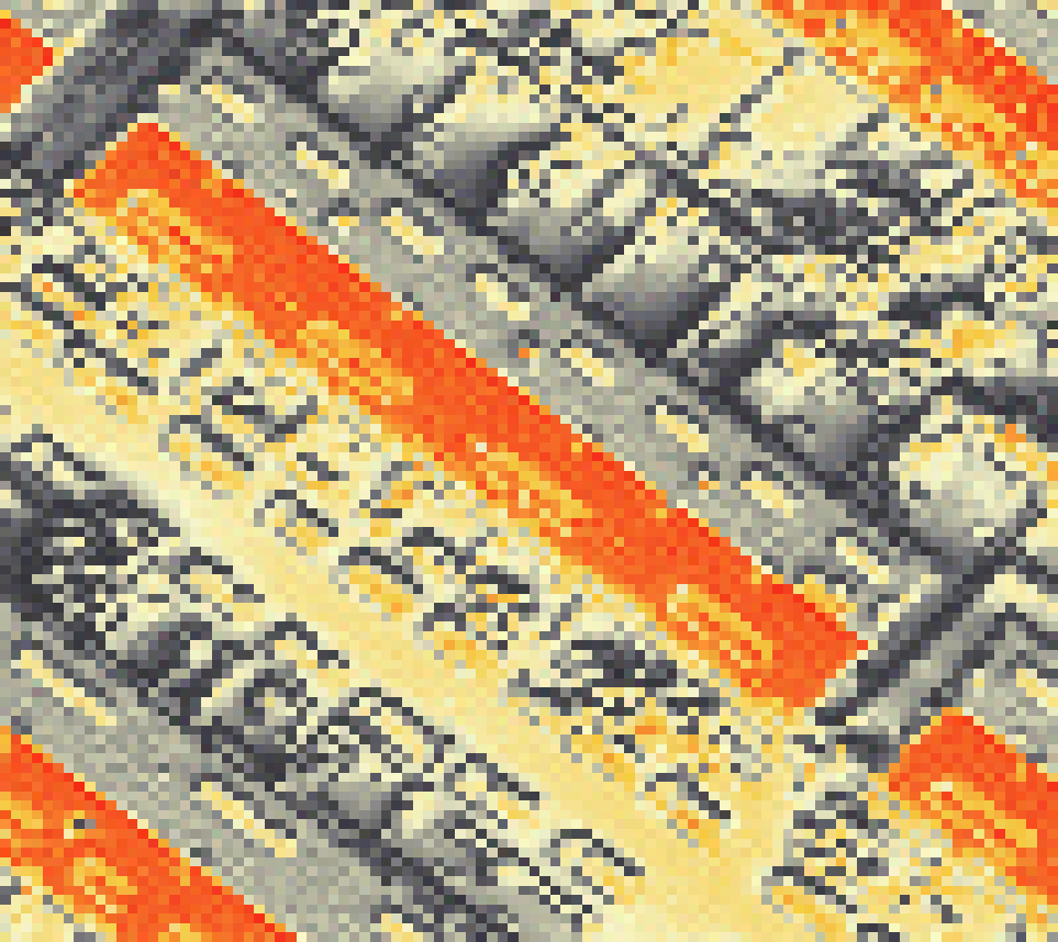 PV-irradiatie op daksegment met intensiteitsverdeling van zonlicht